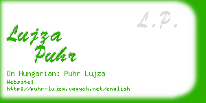 lujza puhr business card